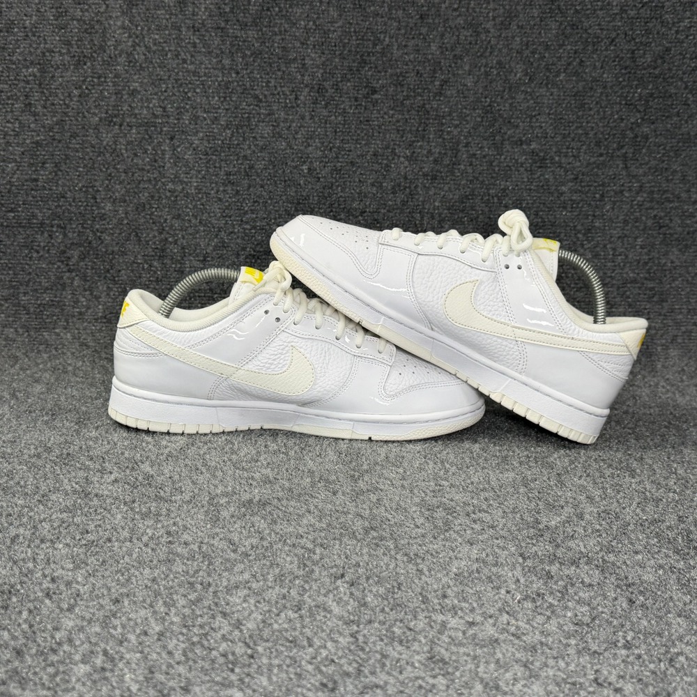 Nike Dunk Low Shoes Women's 9.5 Valentines Day Yellow Heart White Retro Athletic - Picture 8 of 13